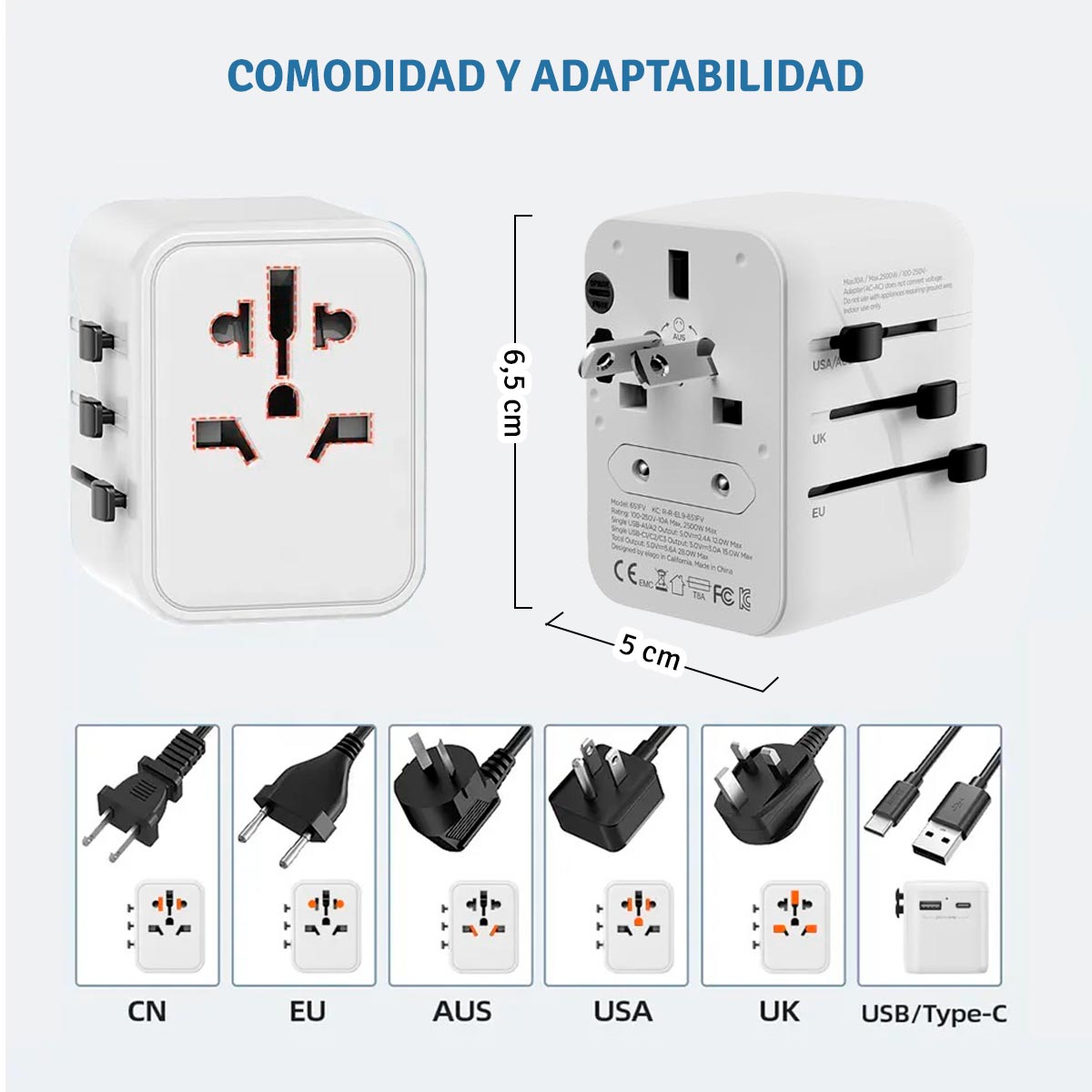Adaptador Enchufe Universal RP-U23