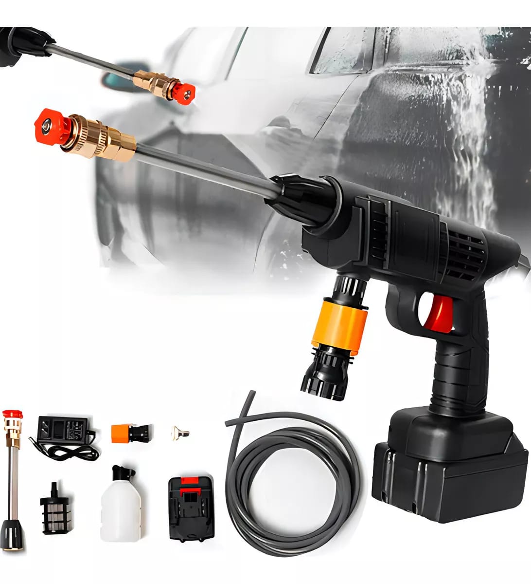 Hidrolavadora Portátil Inalámbrica de Alta Presión