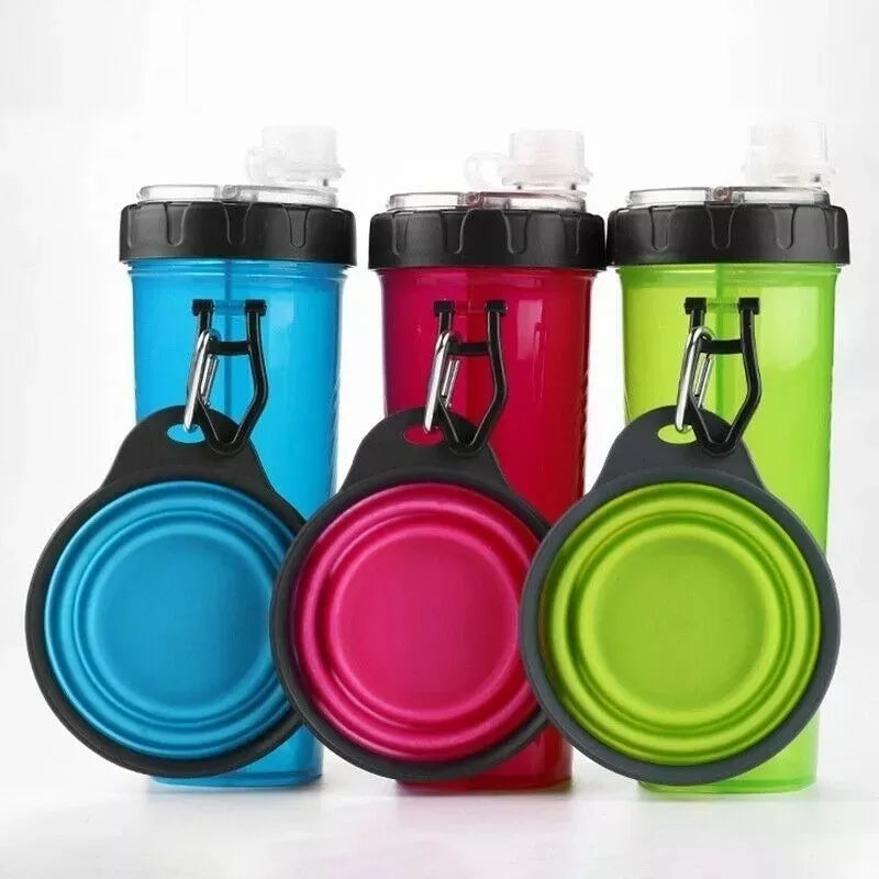 Porta Comida Mascotas 2 En 1